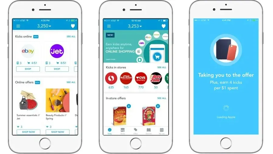 Shop kick is a mobile phone application that allows you to earn FREE gift cards when you enter stores, or scan items within specific stores.